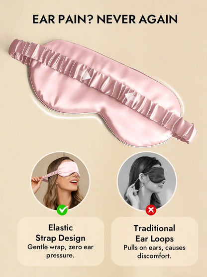 100% Mulberry Silk Sleep Eye Mask with Elastic Band