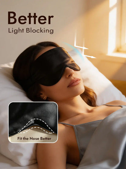 100% Mulberry Silk Eye Mask And Envelope Pouch Set 2Pcs