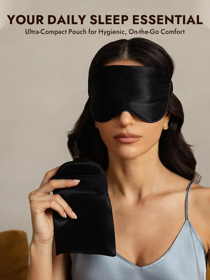 100% Mulberry Silk Eye Mask And Envelope Pouch Set 2Pcs