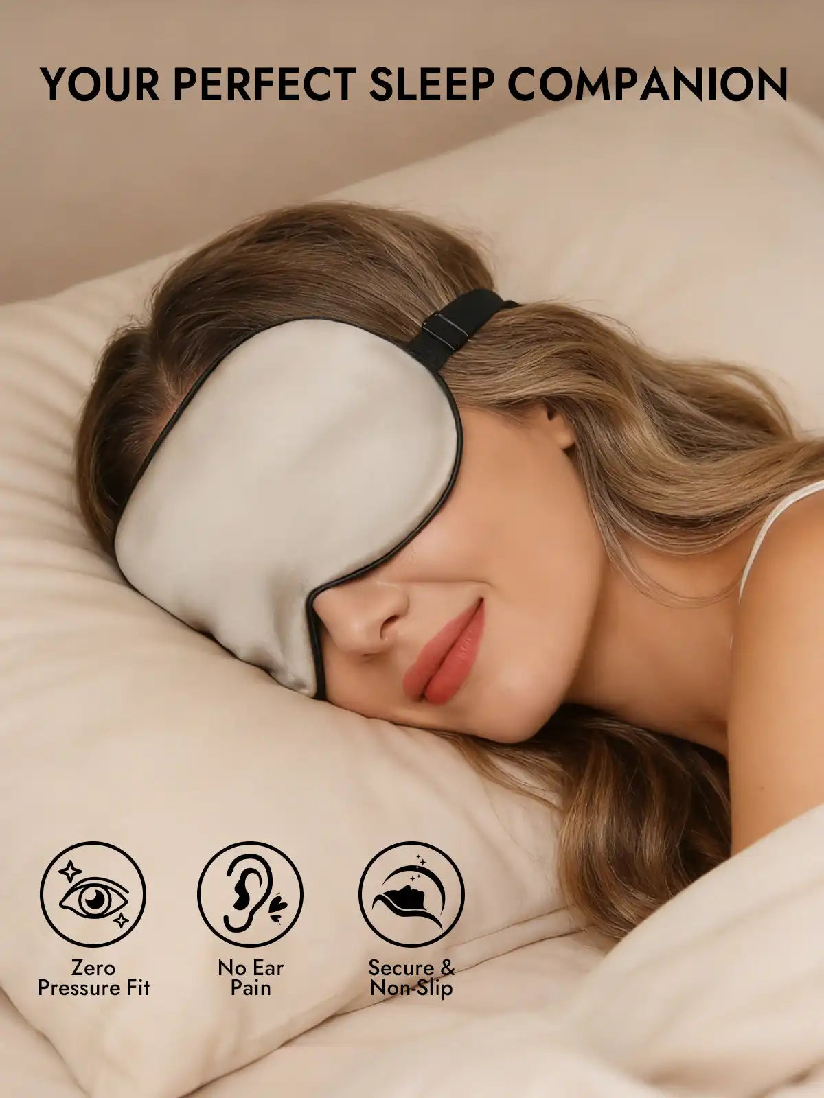 100% Mulberry Silk Elastic Band Sleep Eye Mask