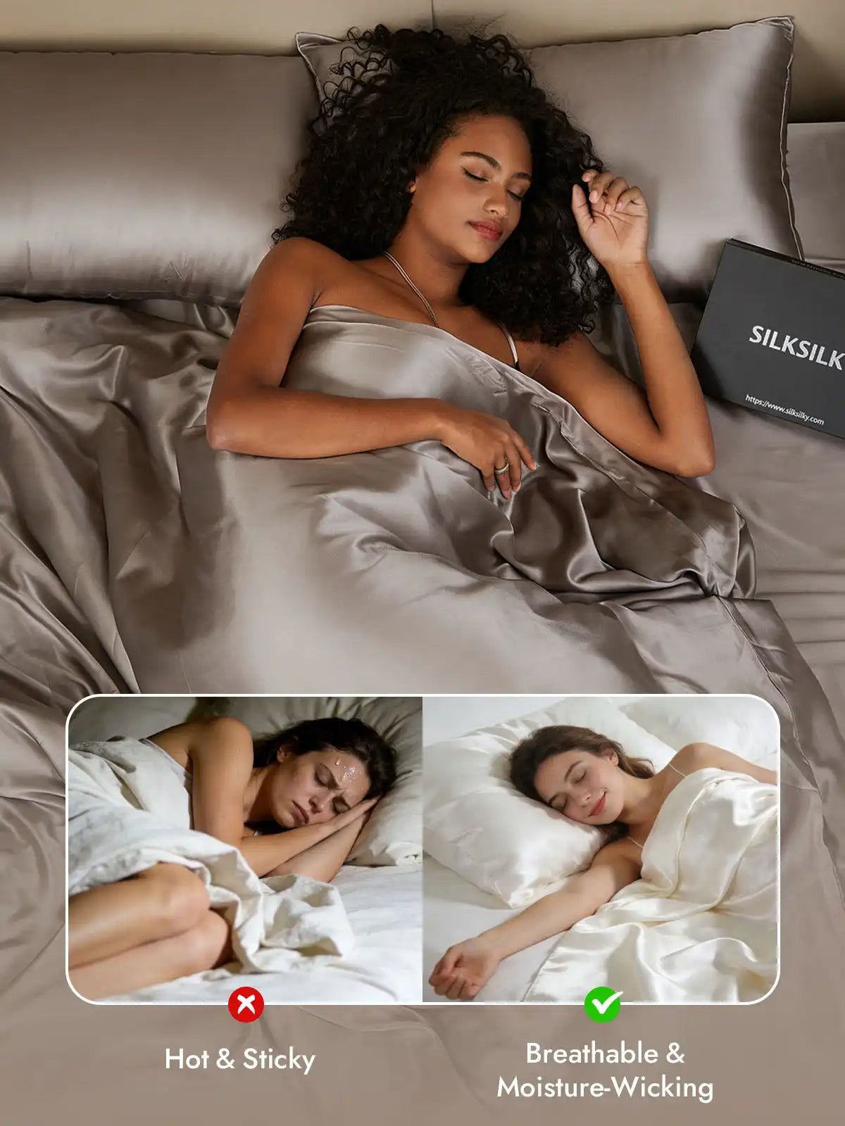 25Momme Mulberry Silk Seamless Duvet Cover (WITHOUT PILLOWCASES)
