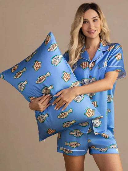 19 Momme Artistic Printed 100% Mulberry Silk Pillowcase – Envelope Closure