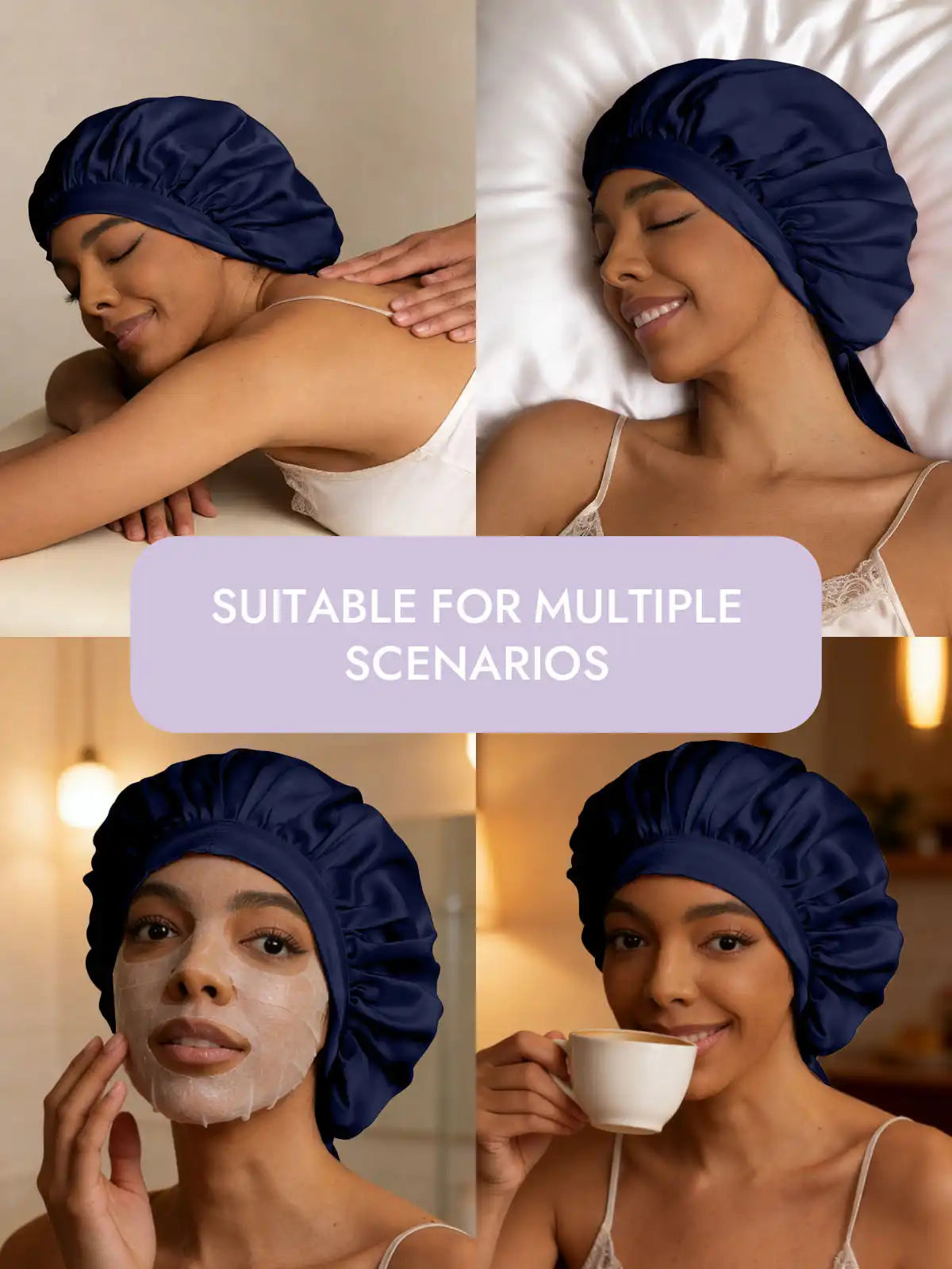 100% Mulberry Silk Elegant Bonnet with Long Ribbons