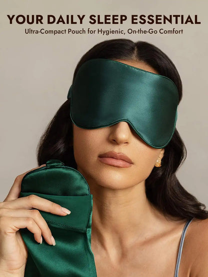 100% Mulberry Silk Eye Mask And Envelope Pouch Set 2Pcs
