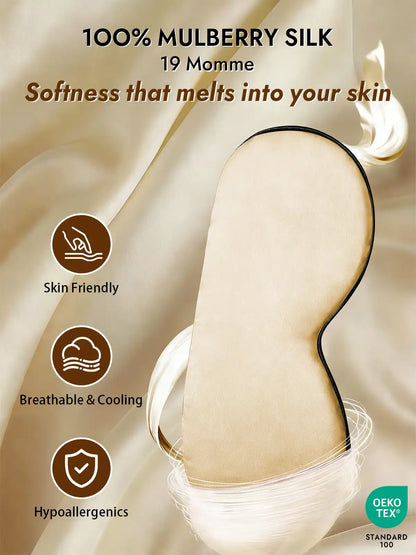 100% Mulberry Silk Elastic Band Sleep Eye Mask