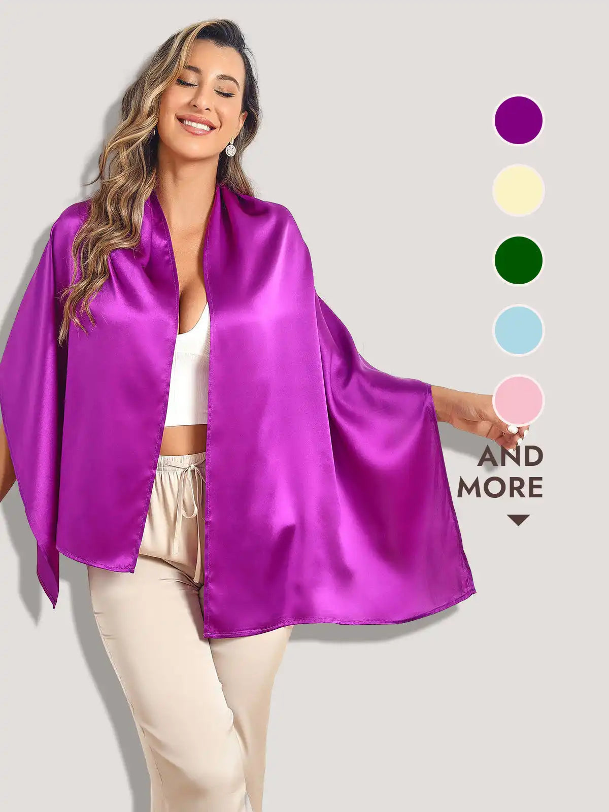 100% Mulberry Silk Long Scarf/Shawl 170x53cm
