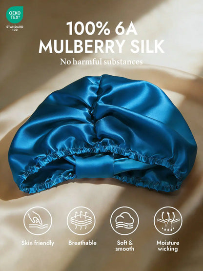 100% Mulberry Silk Night Turban Bonnet