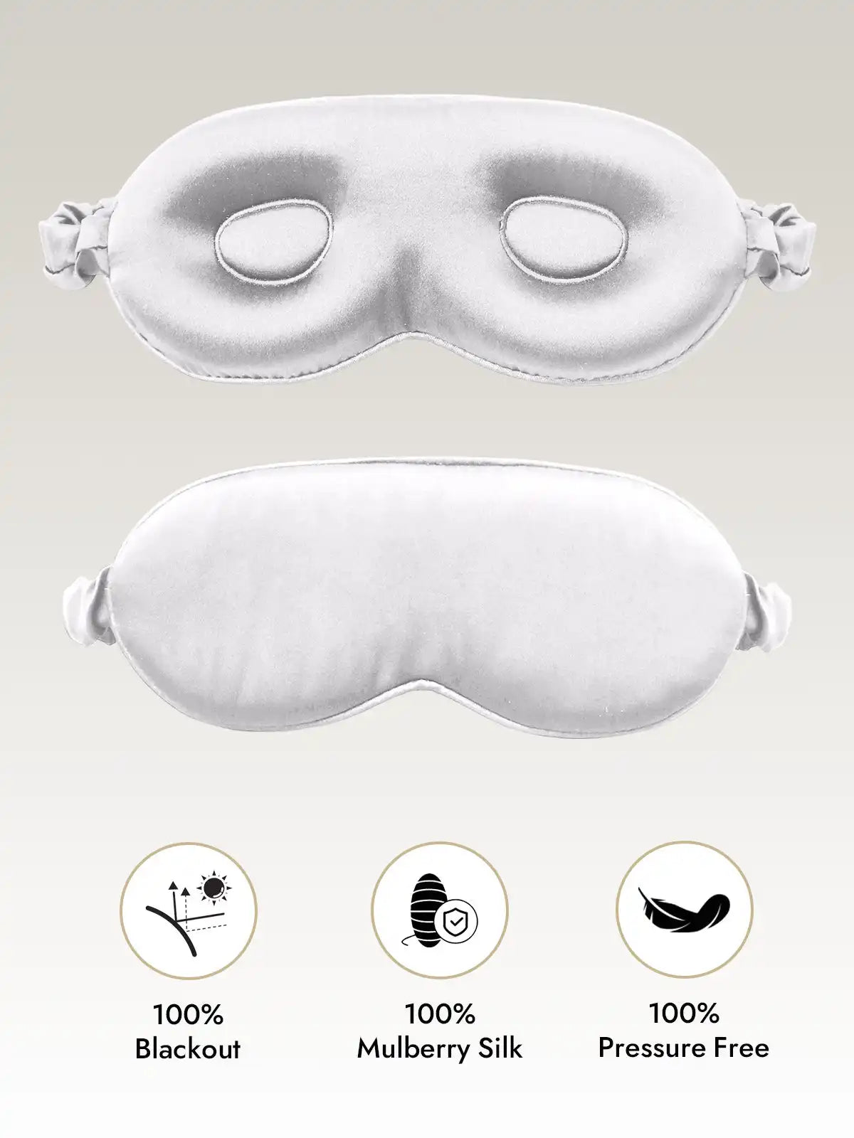 Clearance - 100% Mulberry Silk Eye Mask With Elastic Band