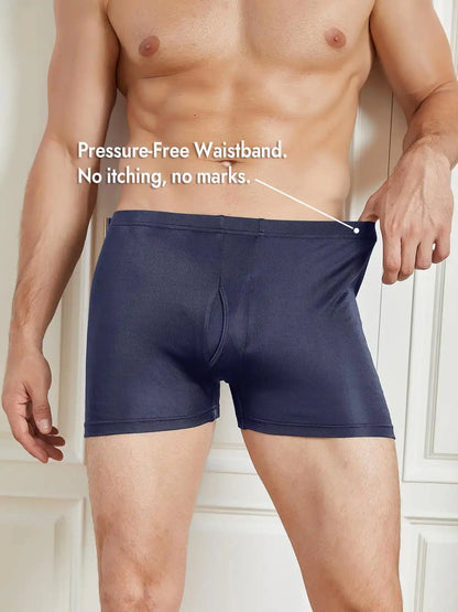 100% Mulberry Silk Mens Underwear with Front Opening