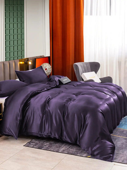 22Momme 3Pcs Silk Set Duvet Cover+2x Pillowcases