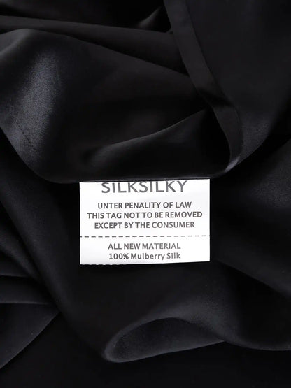 19Momme 4Pcs 100% Mulberry Silk Bedding Set Fitted&Flat Sheets+2x Pillowcases