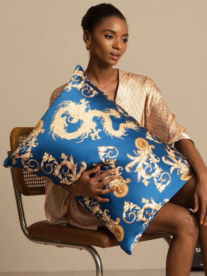 19 Momme Artistic Printed 100% Mulberry Silk Pillowcase – Envelope Closure