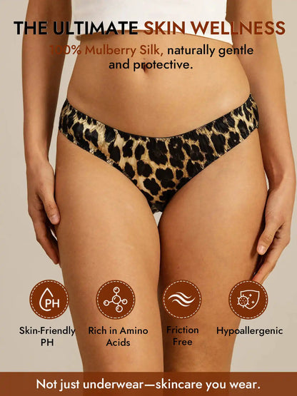 100% Mulberry Silk Briefs Comfy Breathable Panty