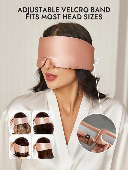 100% Mulberry Silk One Piece Silk Sleep Eye Mask With Velcro