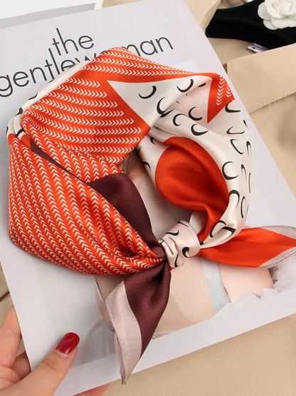 100% Mulberry Silk Printed Designer Square Scarf 53x53cm/21