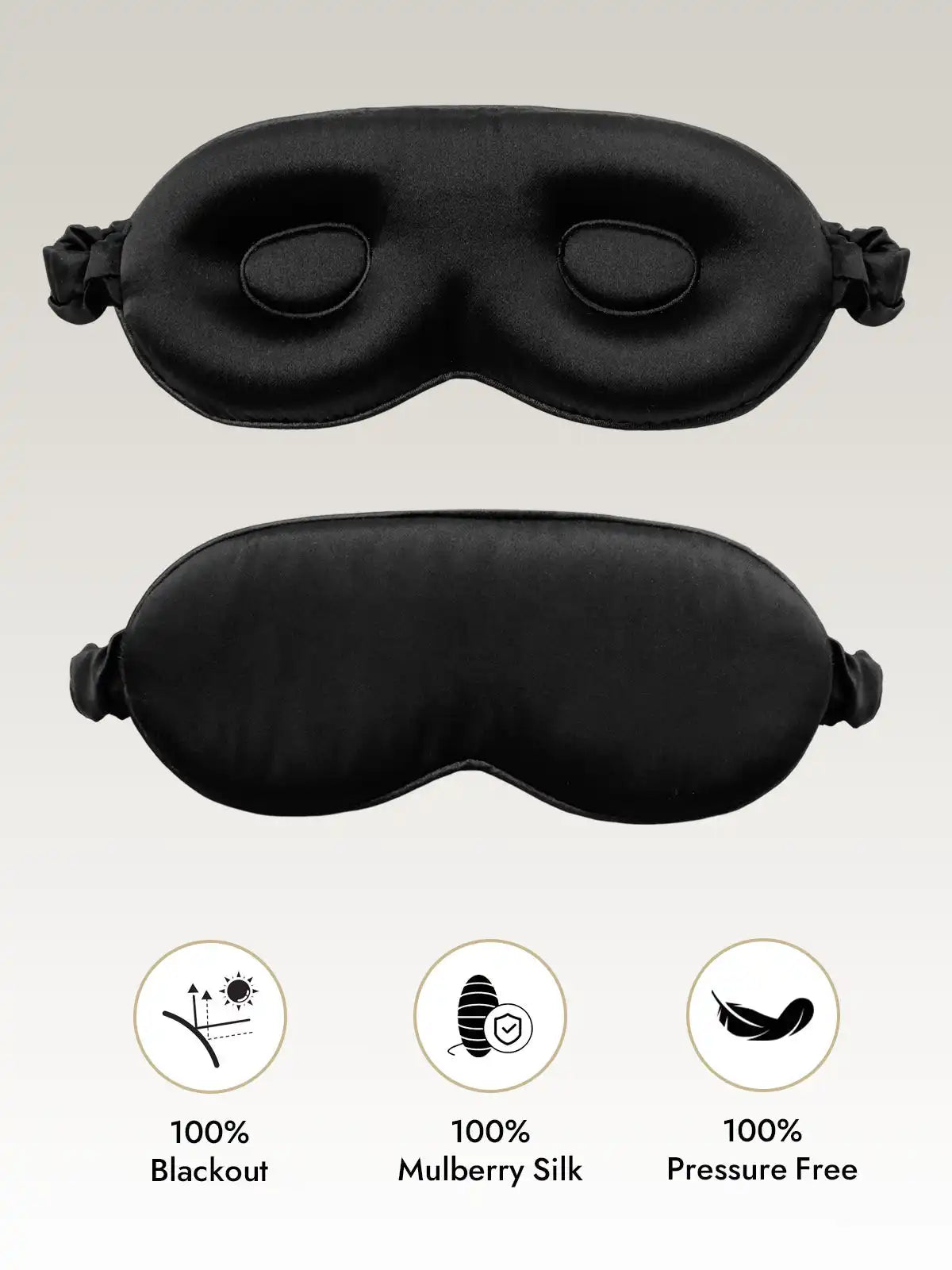Clearance - 100% Mulberry Silk Eye Mask With Elastic Band