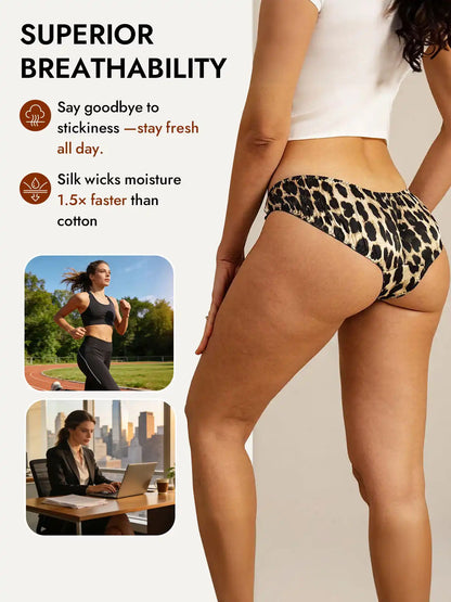 100% Mulberry Silk Briefs Comfy Breathable Panty