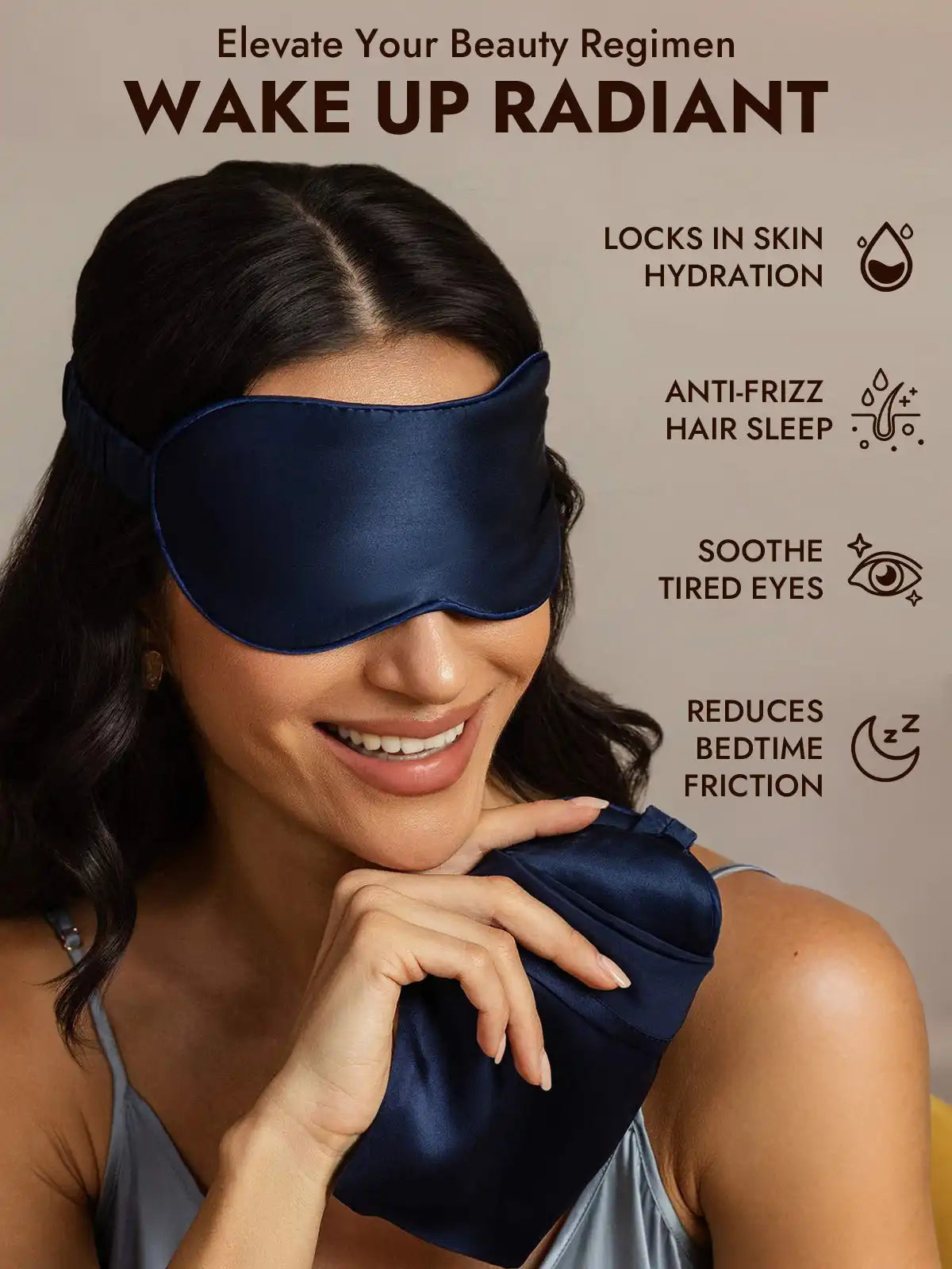 100% Mulberry Silk Eye Mask And Envelope Pouch Set 2Pcs