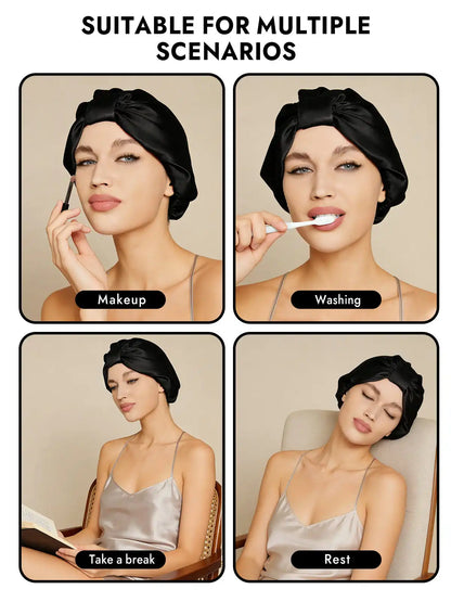 100% Mulberry Silk Night Turban Bonnet