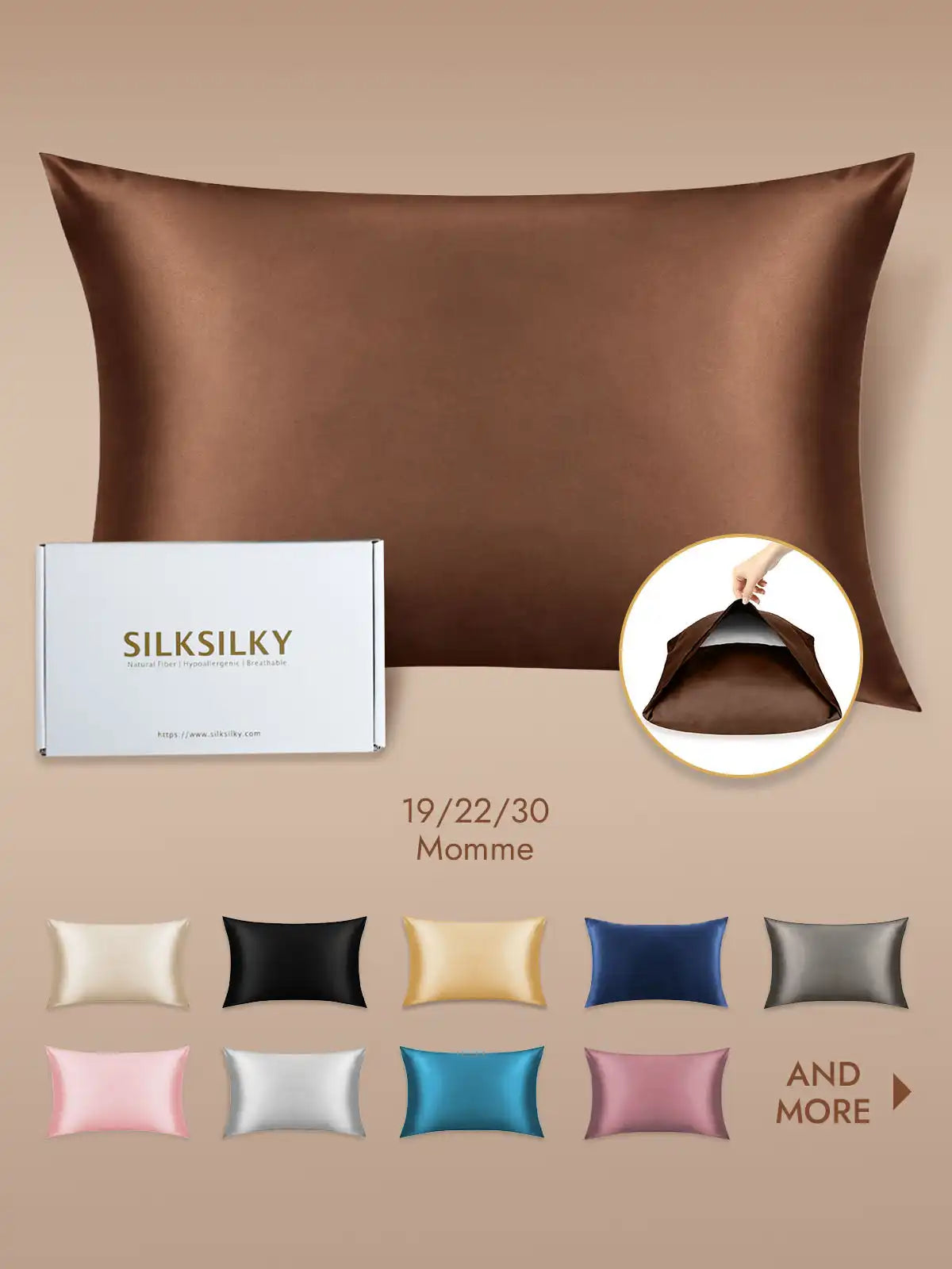 100% Mulberry Silk Pillowcase with Envelope Closure