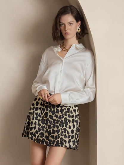 Women’s 19 Momme Silk Long Sleeves Button-Up Shirt