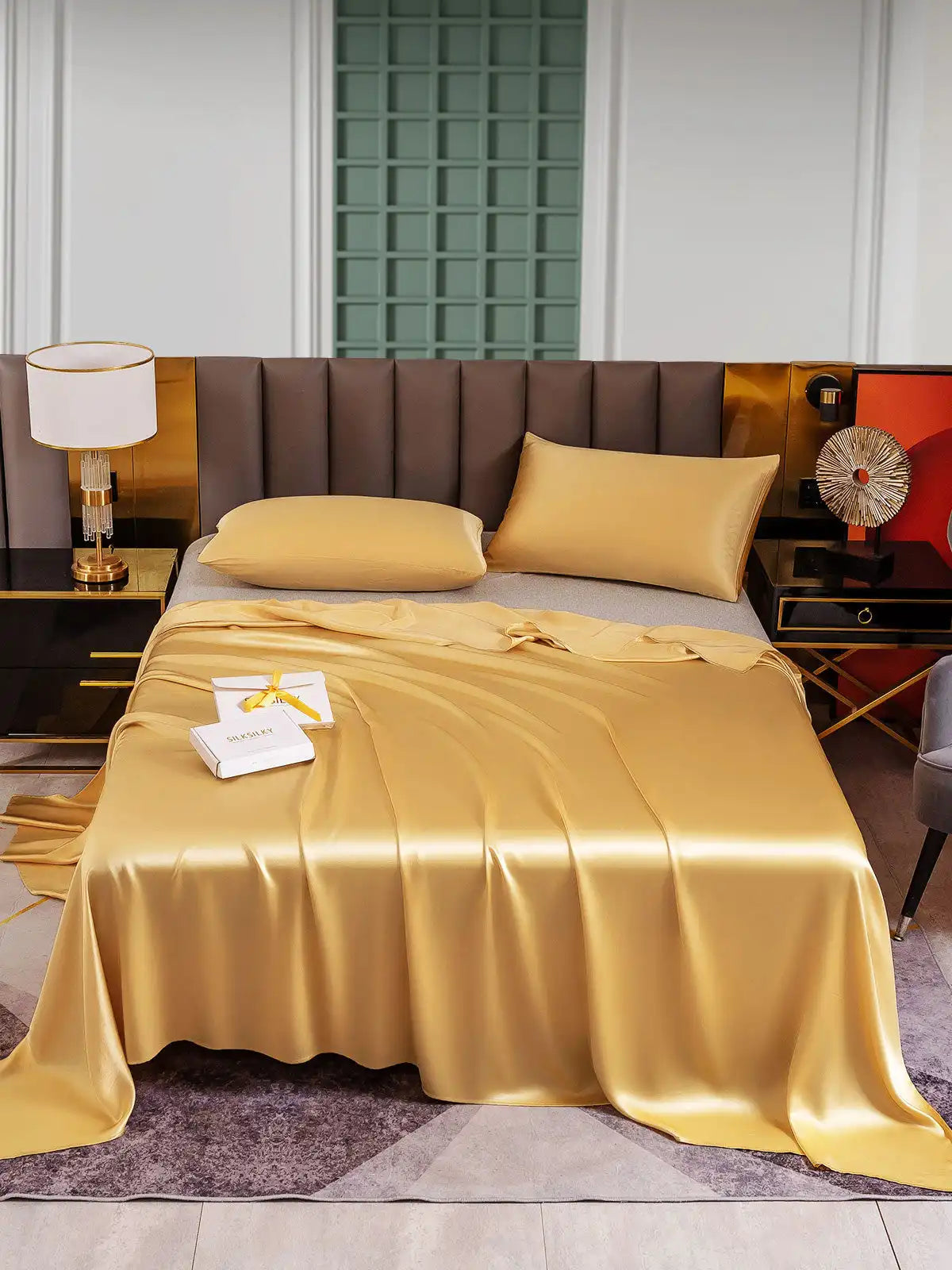 25Momme 3Pcs Silk Set Flat Sheet+2x Pillowcases