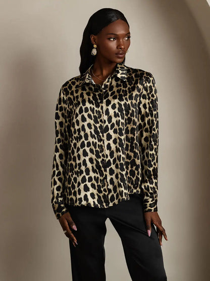 Women’s 19 Momme Silk Long Sleeves Button-Up Shirt