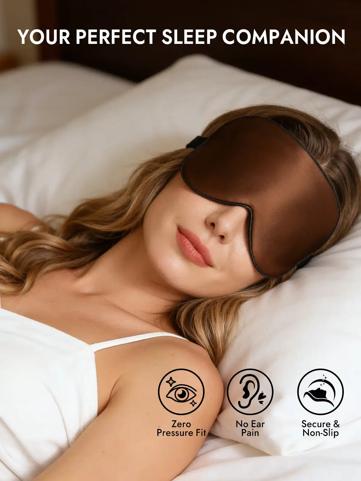100% Mulberry Silk Elastic Band Sleep Eye Mask