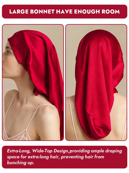 100% Mulberry Silk Elegant Bonnet for Long Hair