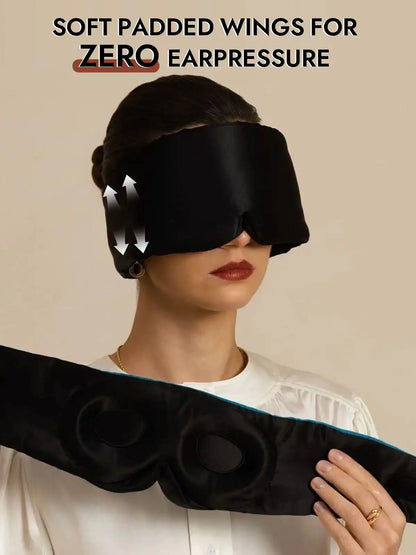 100% Mulberry Silk 3D Contoured Eye Mask With Velcro Closure