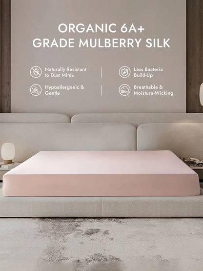25Momme Mulberry Silk Seamless Fitted Sheet