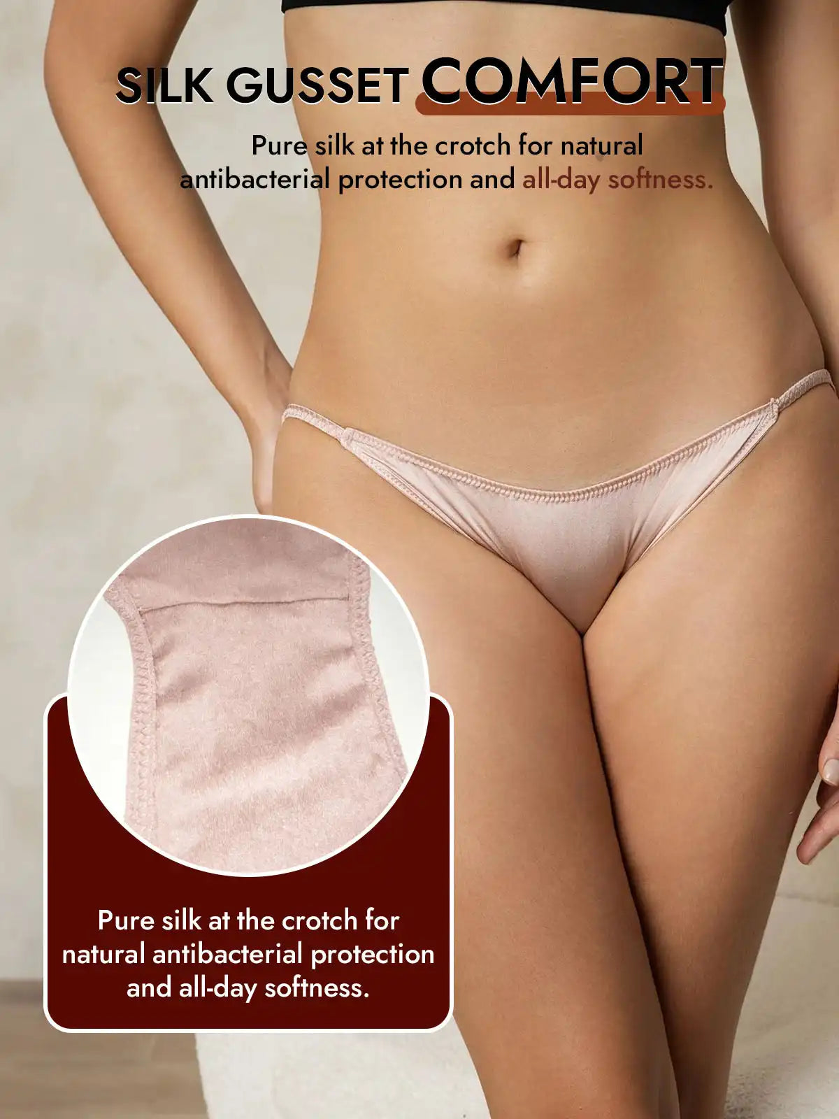 19Momme Silk Low-Waist String Brief Panty