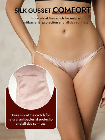 19Momme Silk Low-Waist String Brief Panty