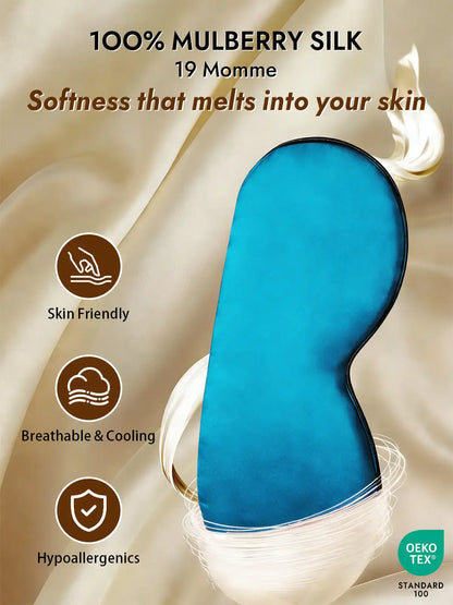 100% Mulberry Silk Elastic Band Sleep Eye Mask