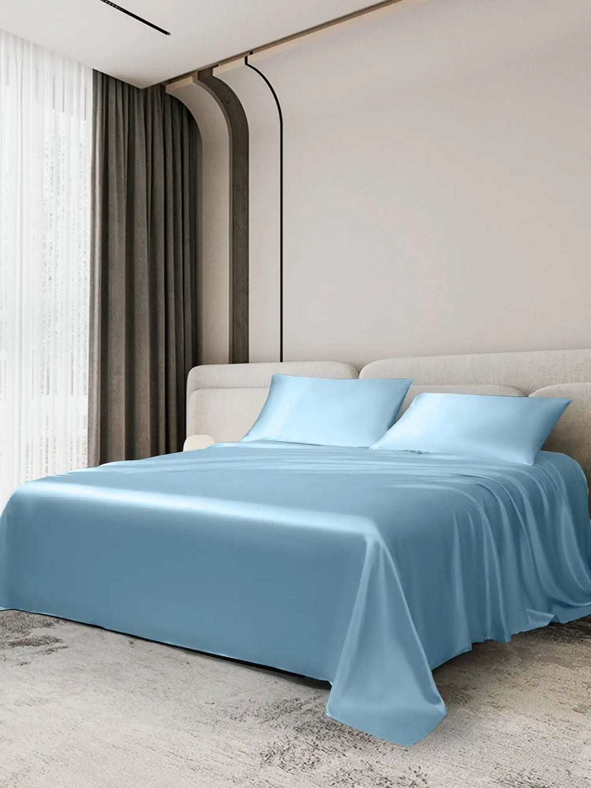 19Momme 3Pcs Silk Set Flat Sheet+2x Pillowcases