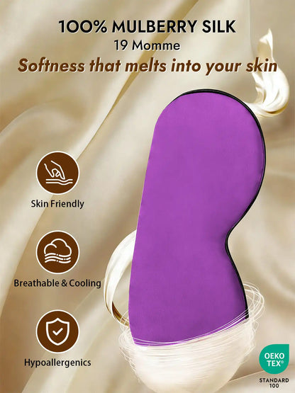 100% Mulberry Silk Elastic Band Sleep Eye Mask