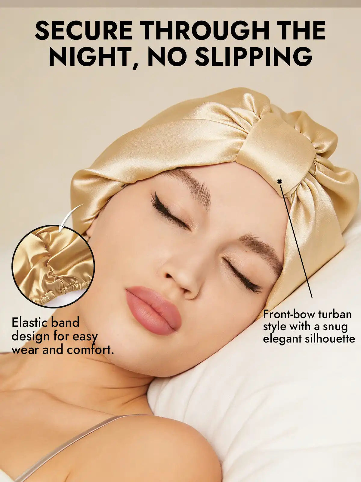 100% Mulberry Silk Night Turban Bonnet