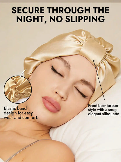 100% Mulberry Silk Night Turban Bonnet