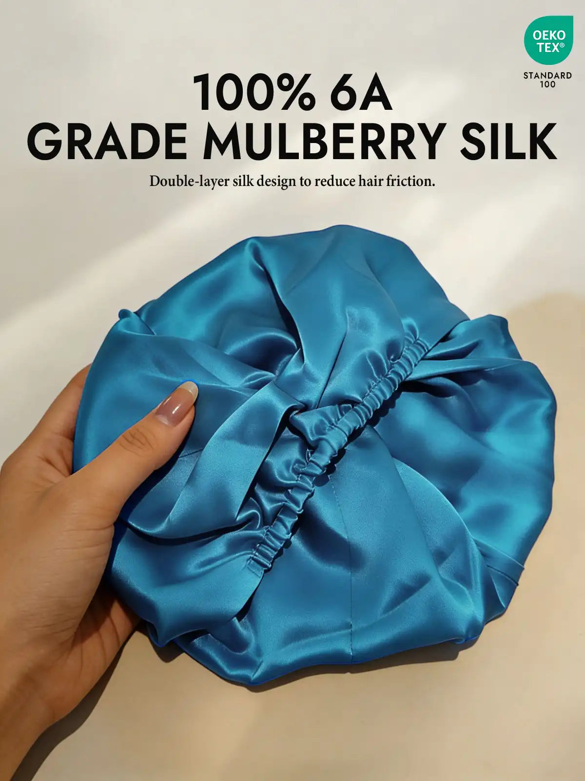 100% Mulberry Silk Sleep Cap Double Layer Night Turban Bonnet