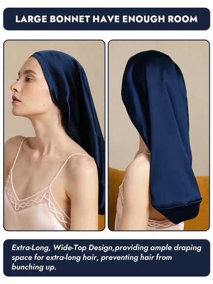 100% Mulberry Silk Elegant Bonnet for Long Hair