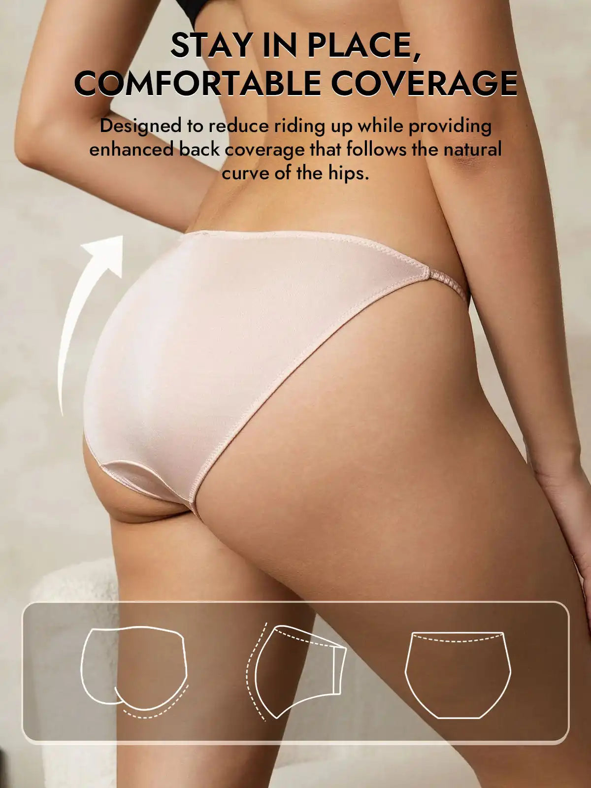 19Momme Silk Low-Waist String Brief Panty