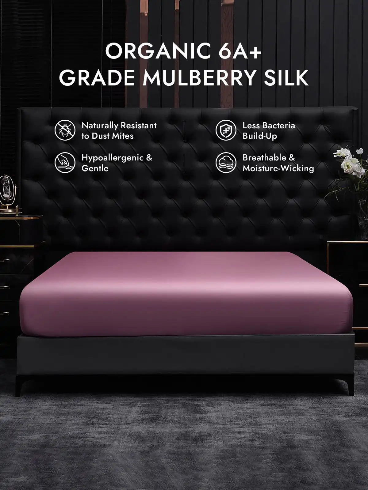 25Momme Mulberry Silk Seamless Fitted Sheet