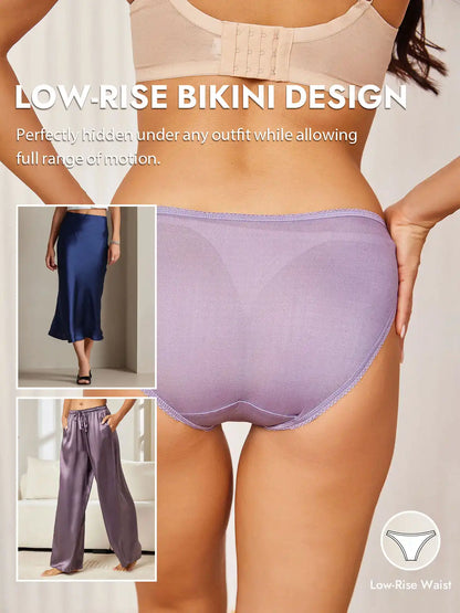 100% Mulberry Silk Bikini Panty with Bow Detail