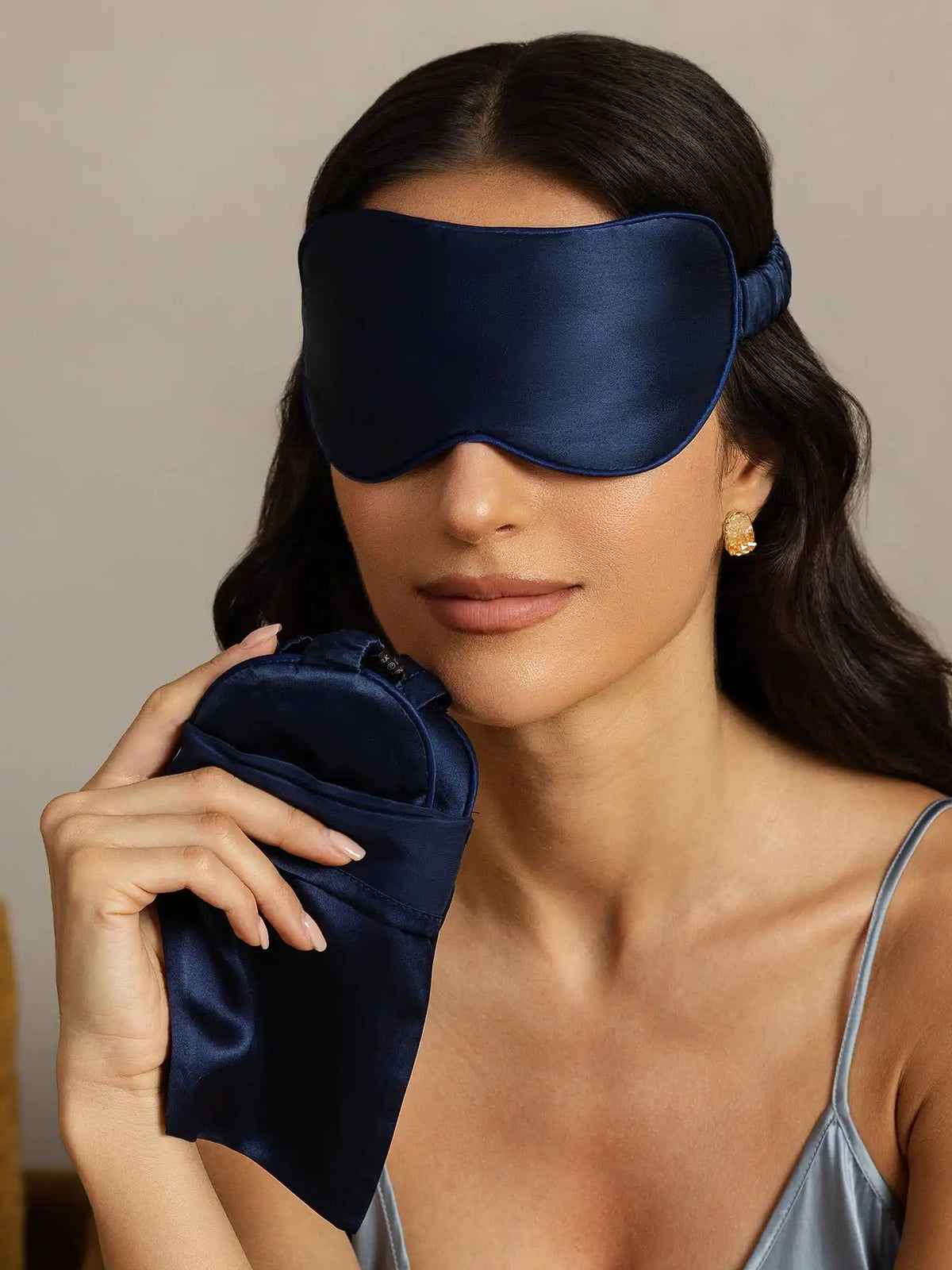 100% Mulberry Silk Eye Mask And Envelope Pouch Set 2Pcs