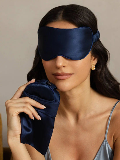 100% Mulberry Silk Eye Mask And Envelope Pouch Set 2Pcs