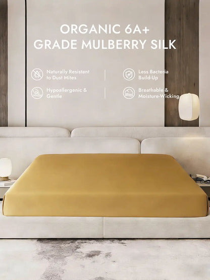 25Momme Mulberry Silk Seamless Fitted Sheet