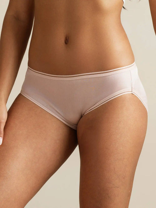 100% Mulberry Silk Seamless Ultra-Smooth Mesh Edge Panty