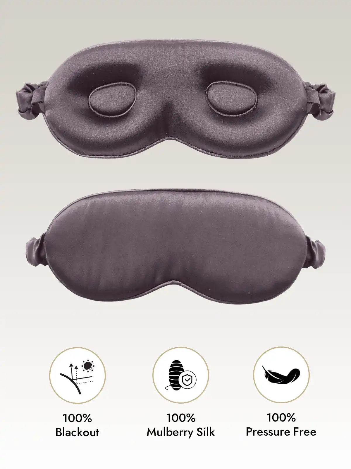 Clearance - 100% Mulberry Silk Eye Mask With Elastic Band