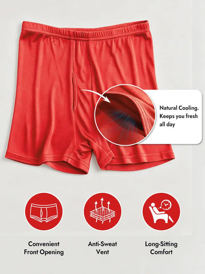 100% Mulberry Silk Mens Underwear with Front Opening