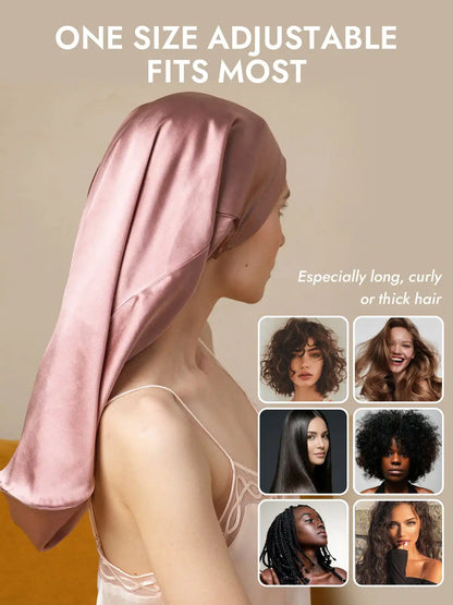 100% Mulberry Silk Elegant Bonnet for Long Hair